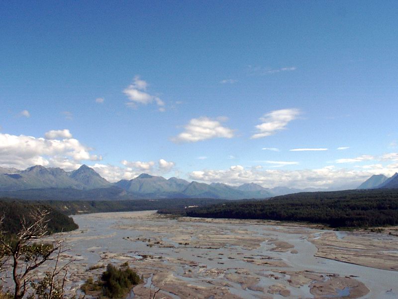 Alaskan landscape - a periodical river